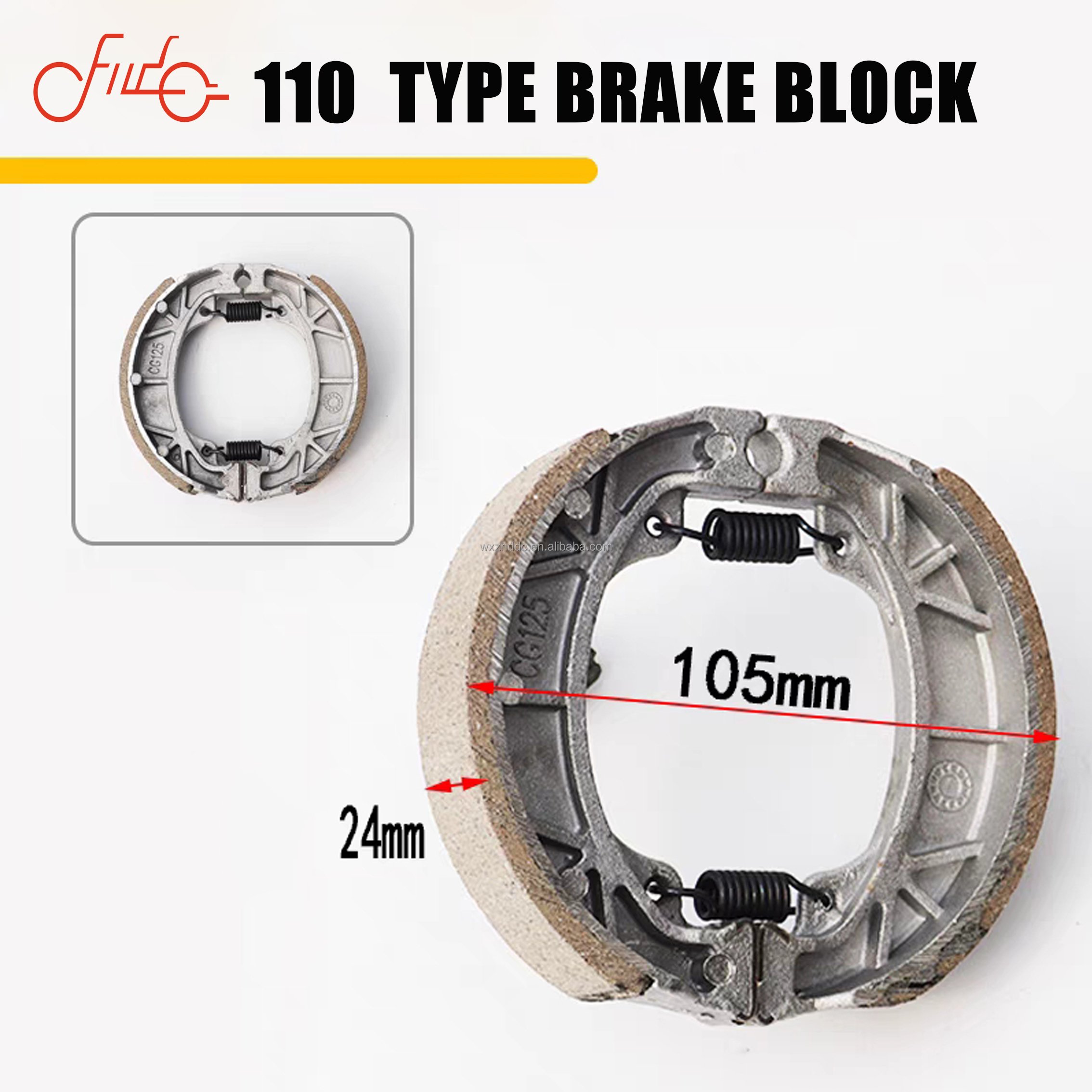 Chinese Factory Supply Cheap and Good Quality Electric Bicycle Scooter and Motorcycle Brake Shoe Parts CG125 Spare Parts